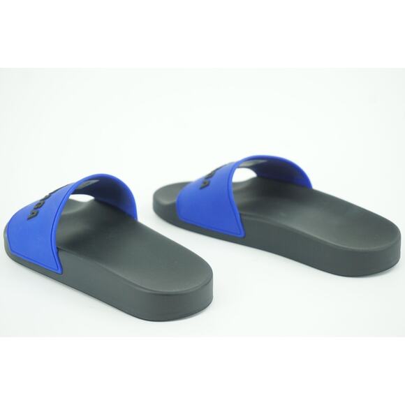 New Balenciaga Pool Flat Slide Sandal SZ 36 C Blue $445 Logo Flip Flop Rubber - Picture 6 of 11